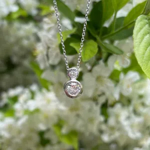 1 ctw Double Bezel Necklace