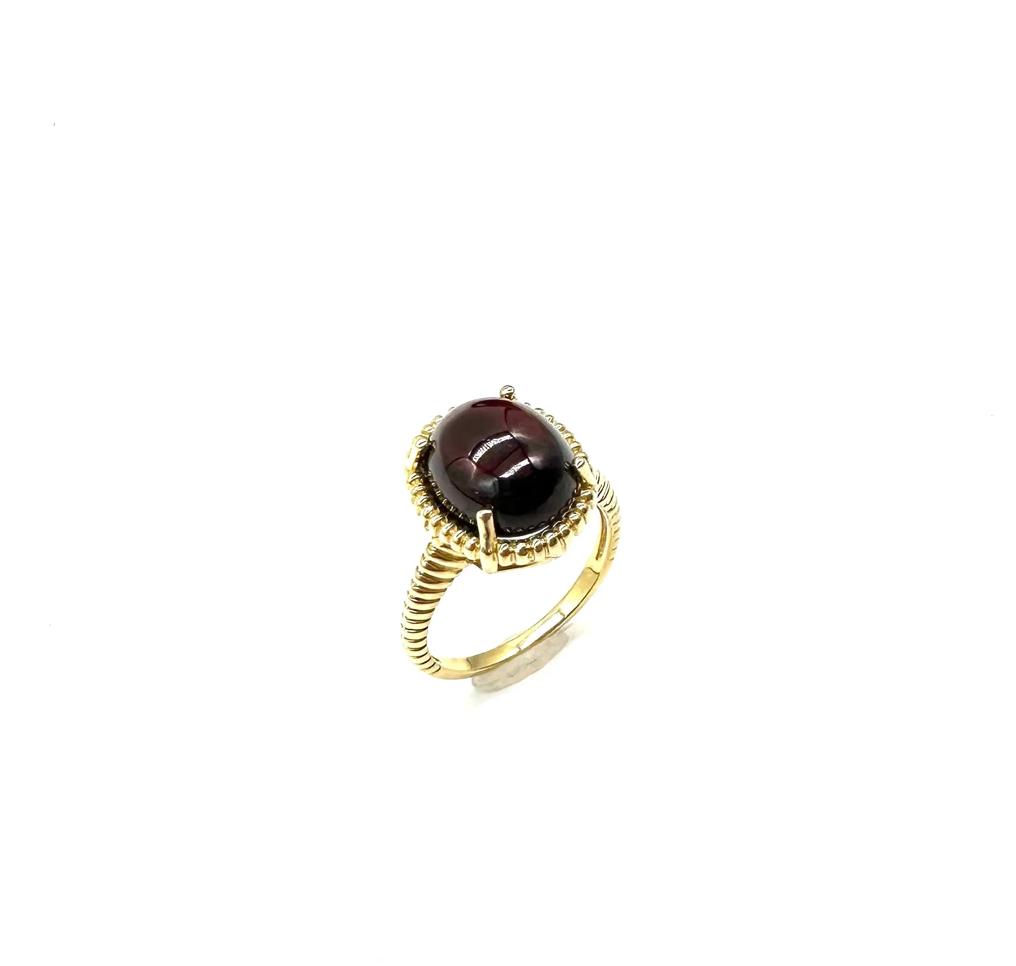 14k Garnet Stone Basket Set