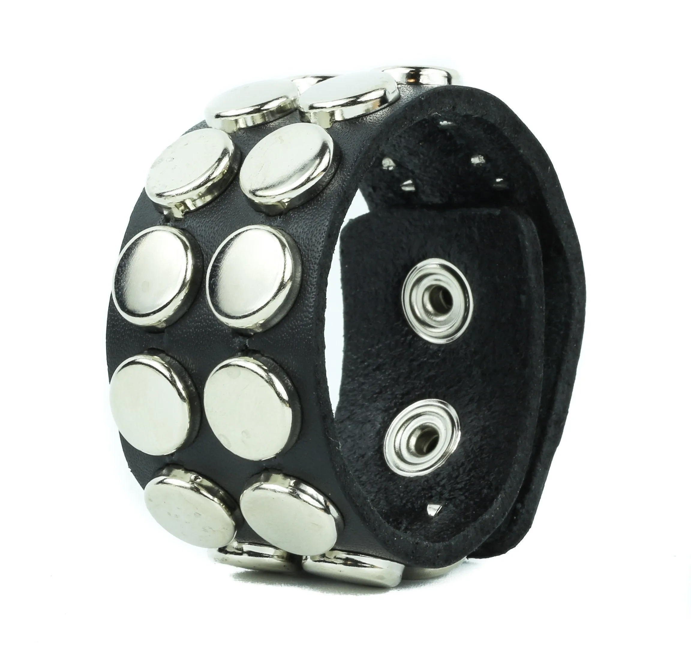 2 Row Flat Round Stud Bracelet