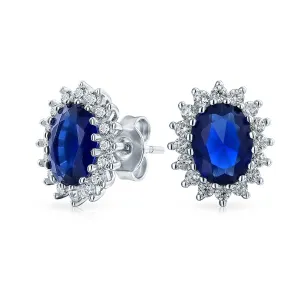 3CT Cubic Zirconia Crown Halo Imitation Gemstone AAA CZ Stud Earrings