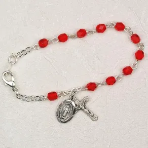 5 1/2" Ruby Baby Bracelet (Style: BR116D-RU)