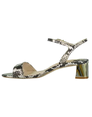 Amber Mid Python Print Sandal