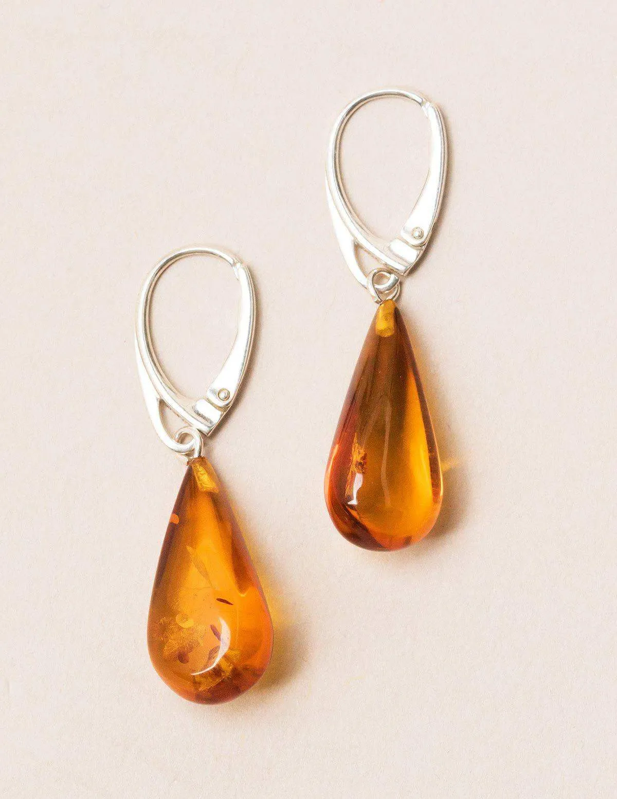 Amber Teardrop Earrings