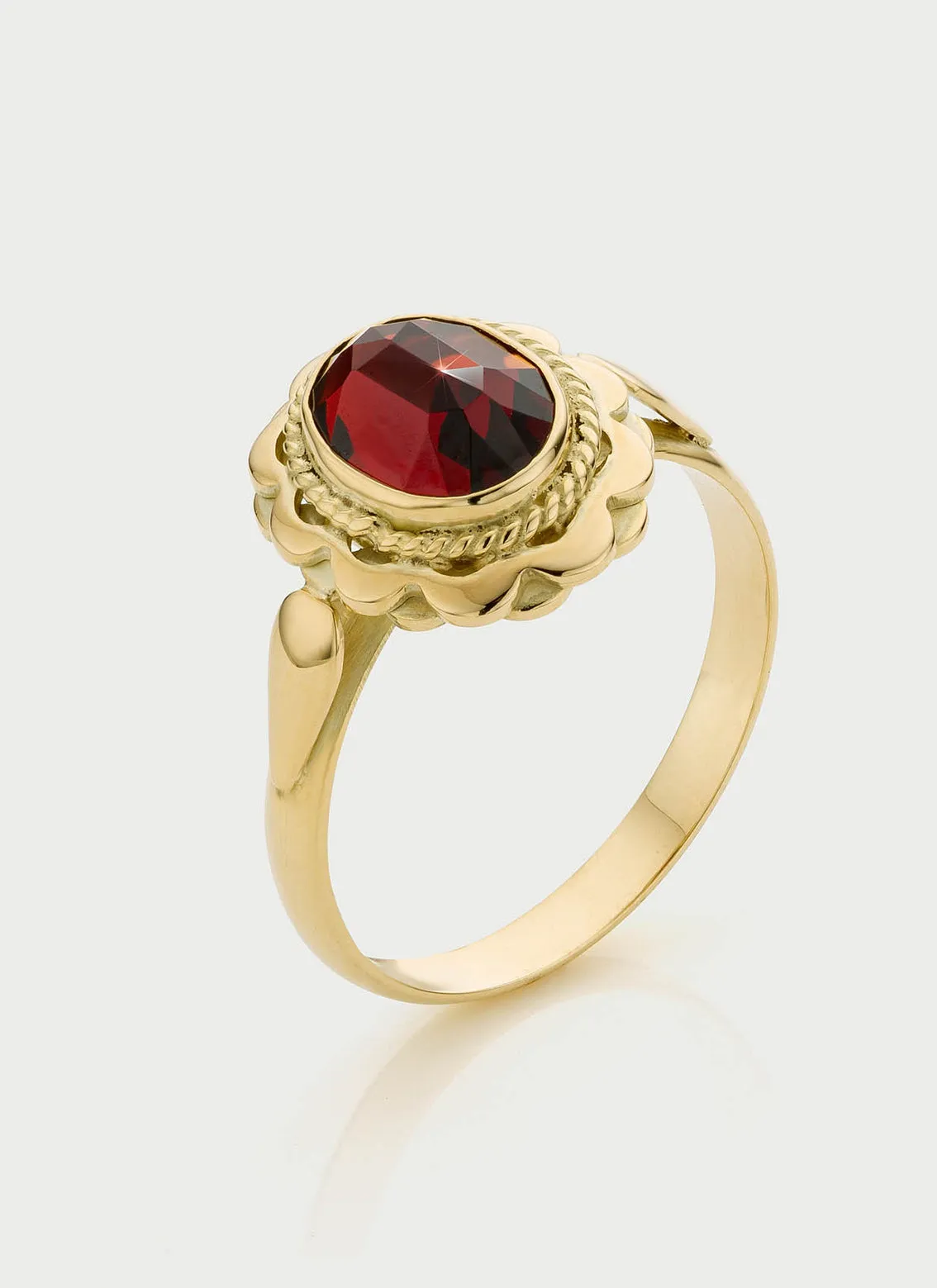 Ana garnet ring 14k gold