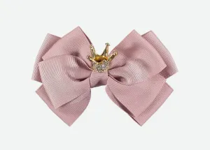 Angel's Face Girls Big Tea Rose Color Crown Bow