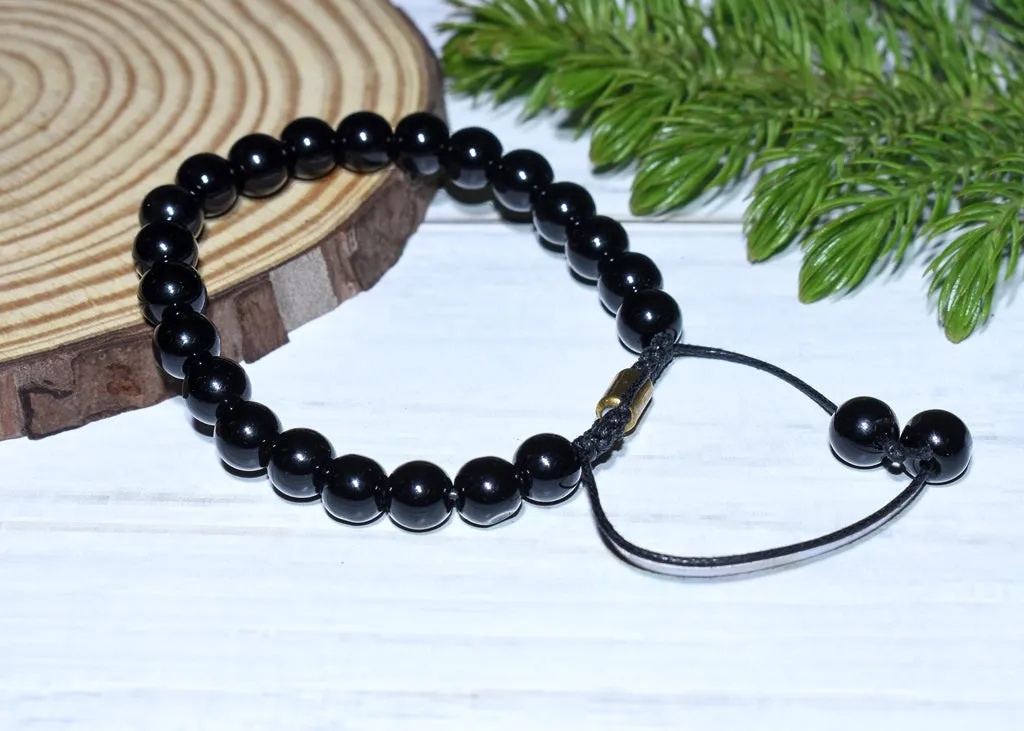 Bamboology Trends NATURAL CERTIFIED ONYX BRACELET FOR PROTECTION, HEALTH AND BALANCE