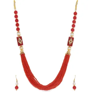 Brass Jewel Set (Red)