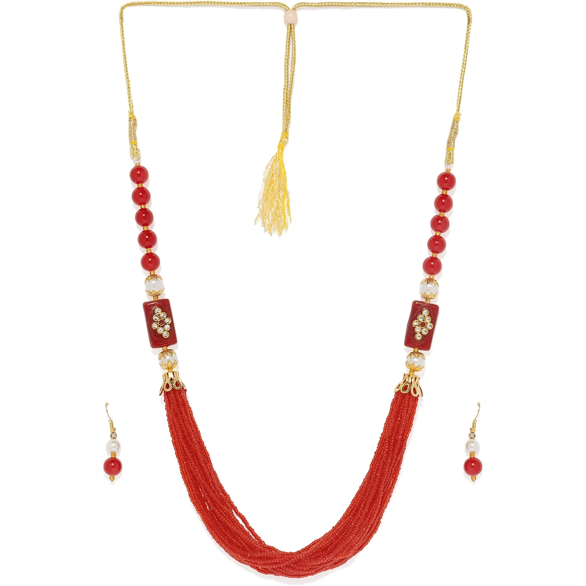 Brass Jewel Set (Red)