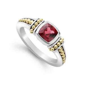 Caviar Color Rhodolite Garnet Ring