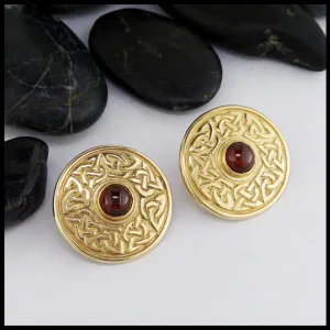 Celtic Wheel of Life Earrings in Gold