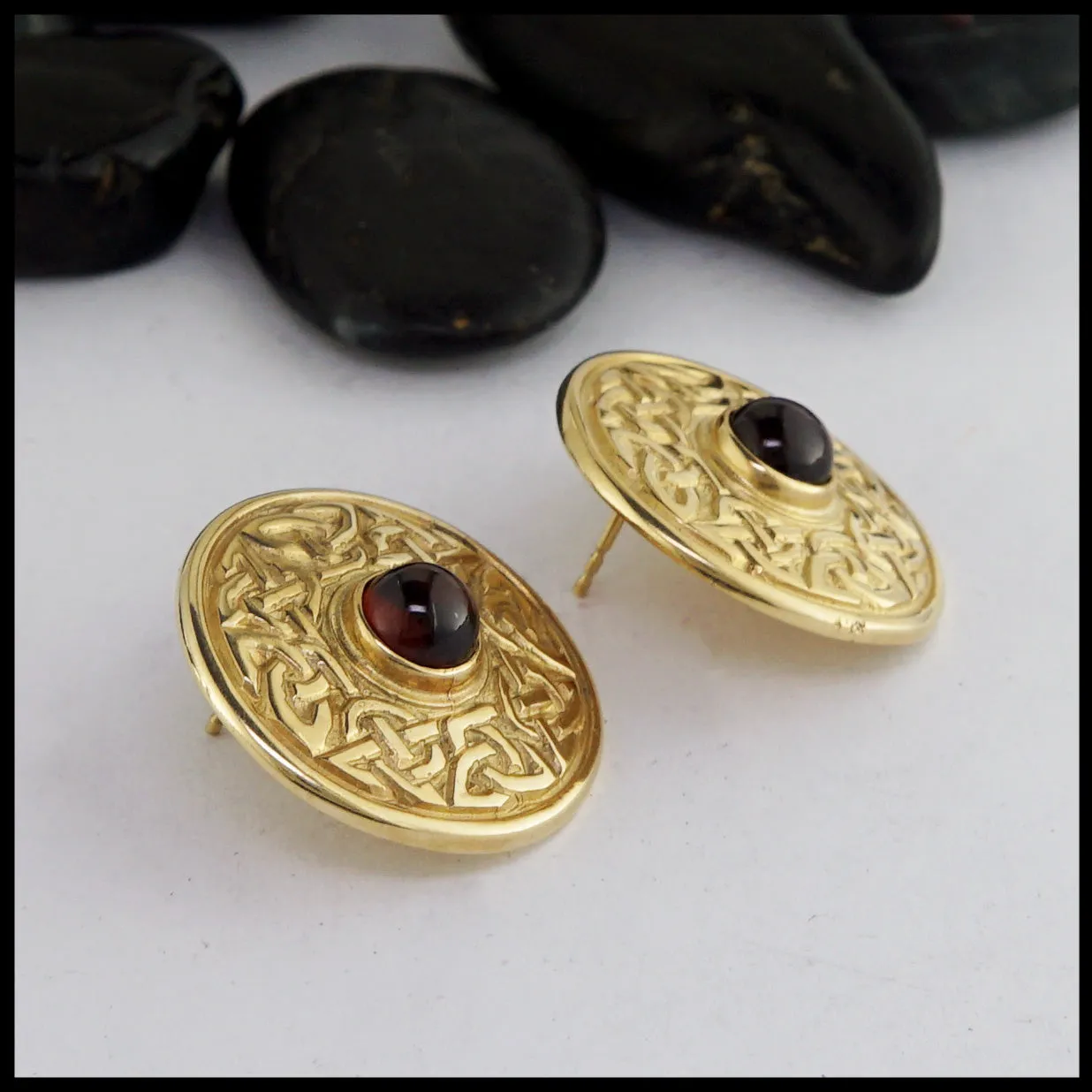 Celtic Wheel of Life Earrings in Gold