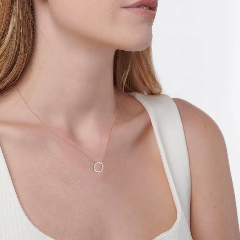 CHARLEY - Circle of Life Lab Diamond Necklace 18k Rose Gold