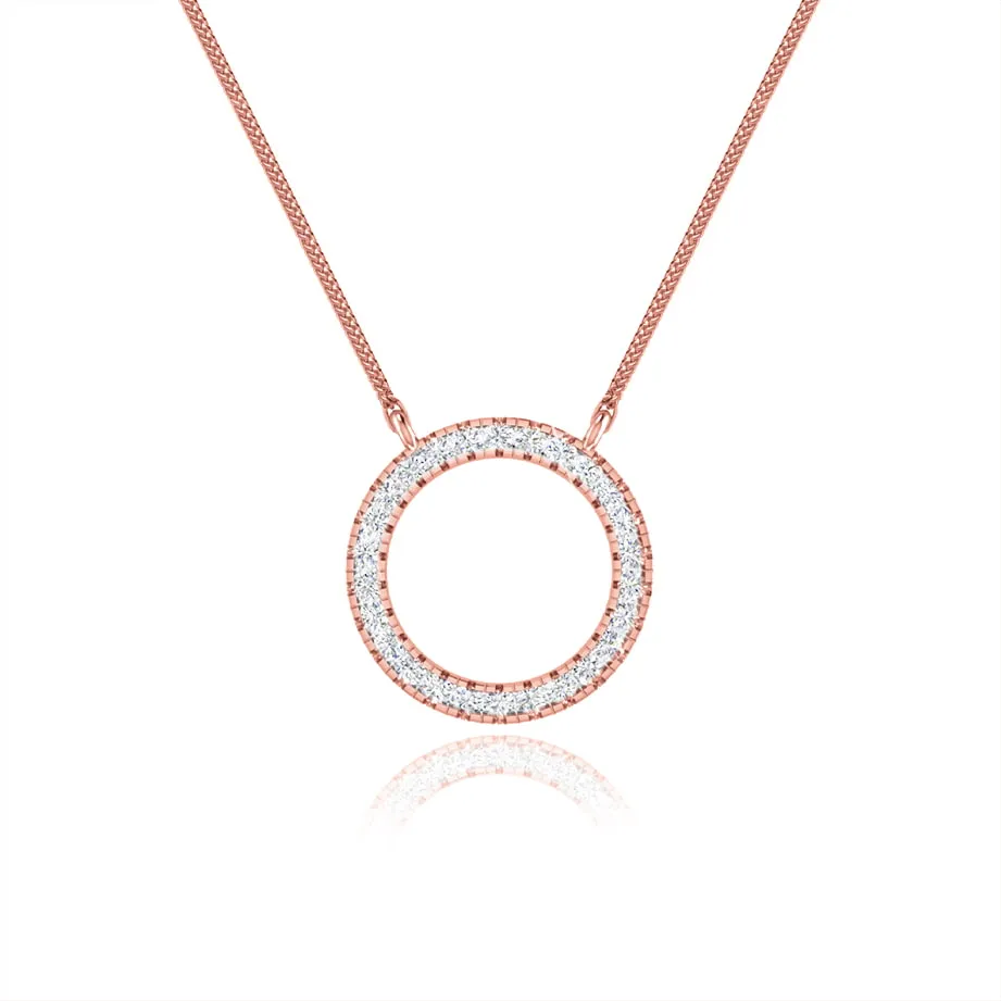 CHARLEY - Circle of Life Lab Diamond Necklace 18k Rose Gold