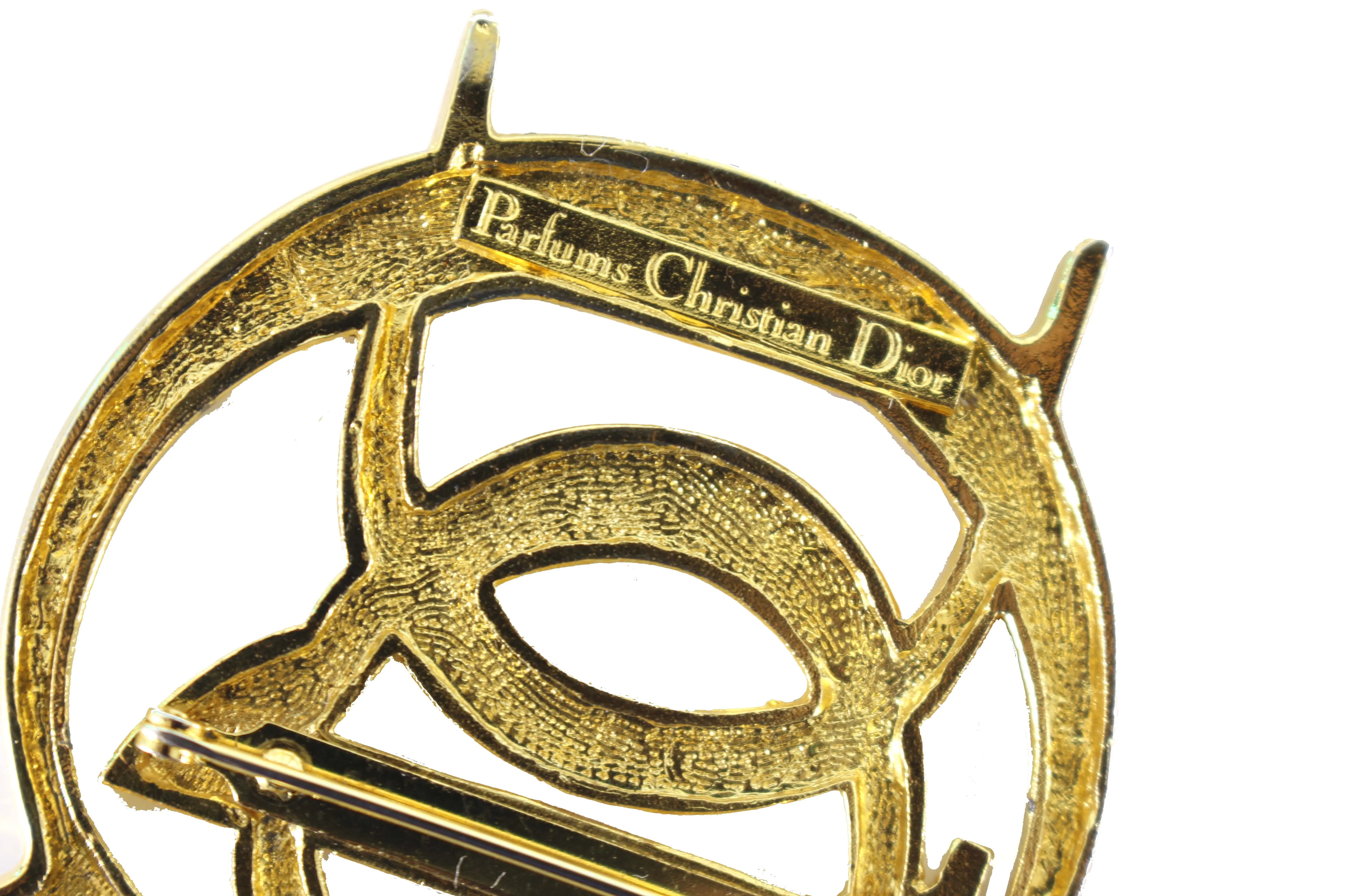 CHRISTIAN DIOR Parfums Logo brooch