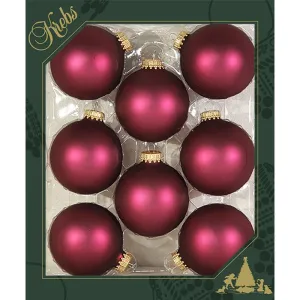 Christmas By Krebs Garnet Velvet Ball Ornament 2-5/8 in.