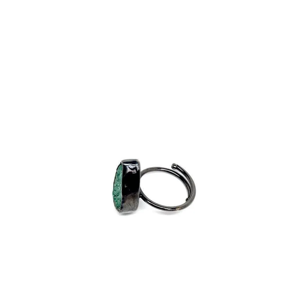 Chrysocolla Gemstone Ring, Adjustable ring for harmony, purification and hope