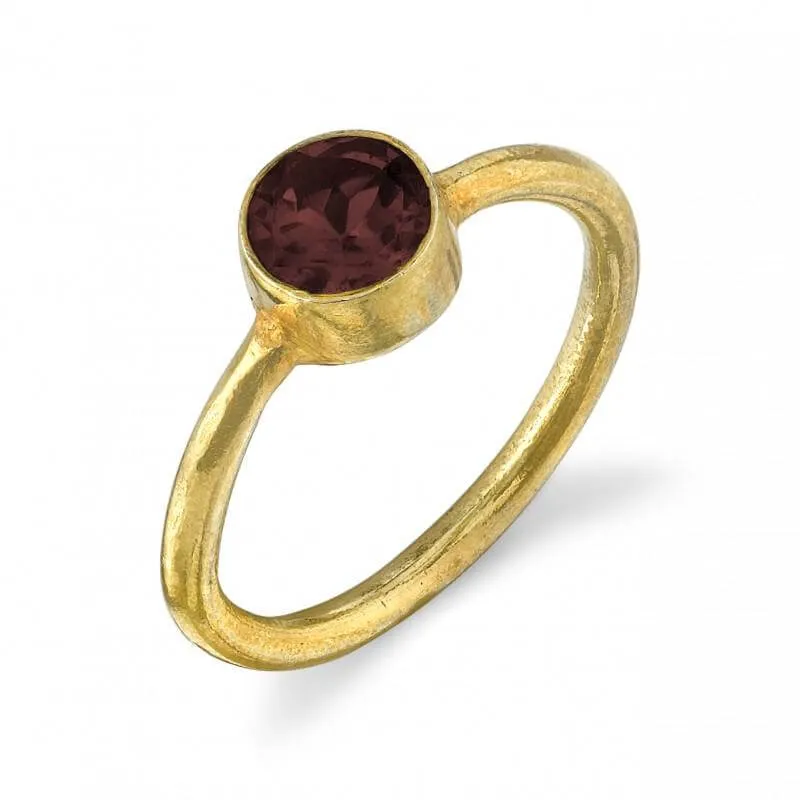 Circle Garnet Ring