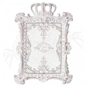 Coccole di Casa Cornice in resina anticato Shabby "Crown" 3 varianti (1pz)