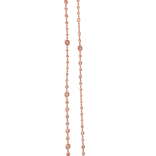 Cognac Diamond Long Necklace