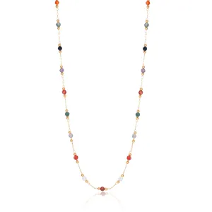 Colorful Gems Chain Necklace