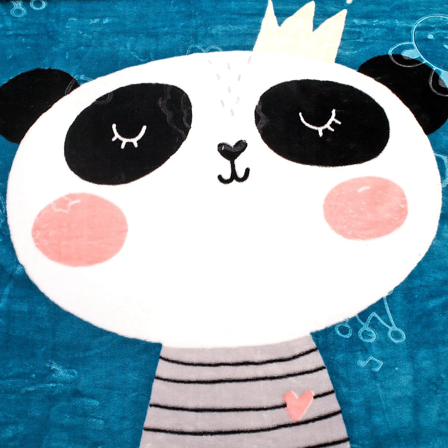 Crown Panda Blue Blanket