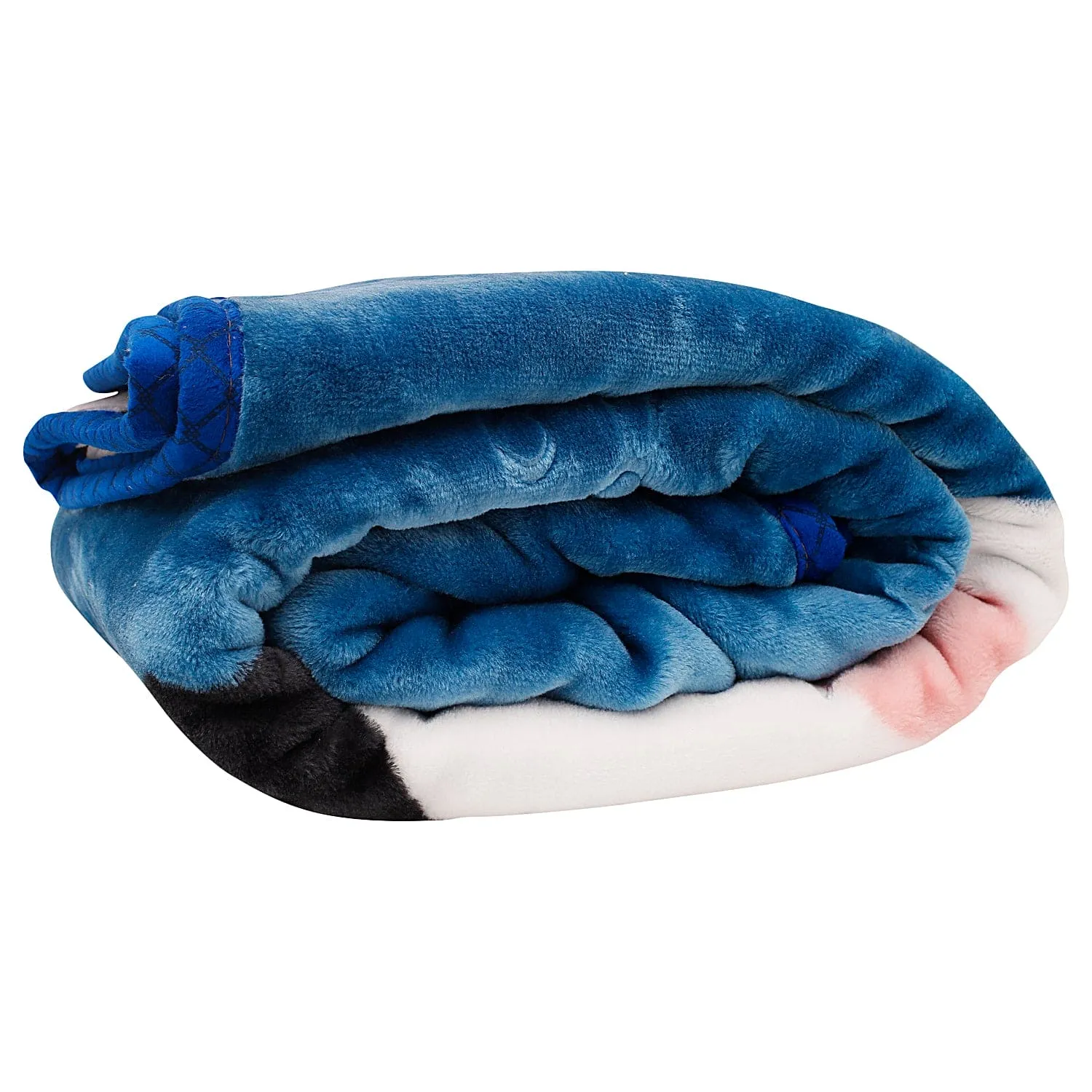 Crown Panda Blue Blanket