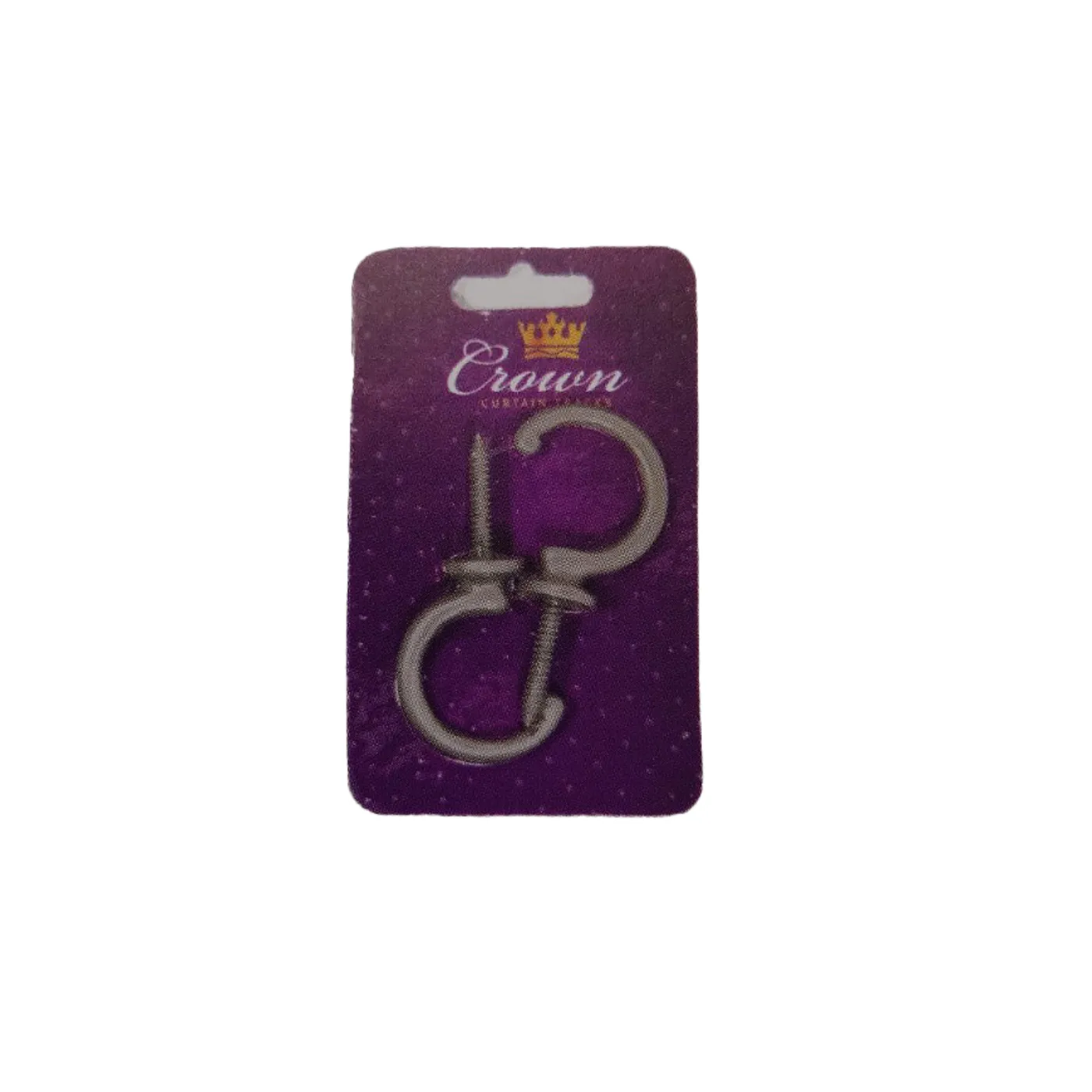 Crown Tieback Hooks (Pair) Grey