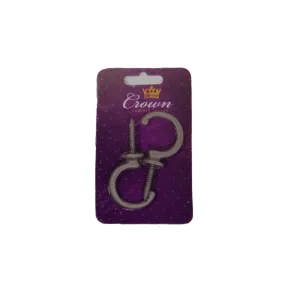 Crown Tieback Hooks (Pair) Grey