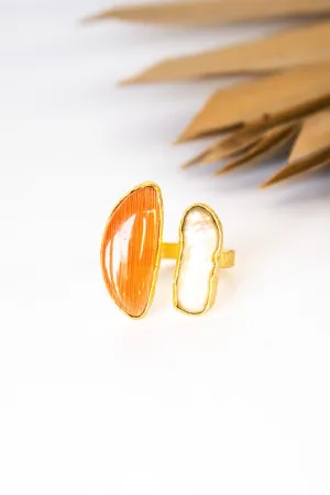 Dasha Pearl & Amber Ring