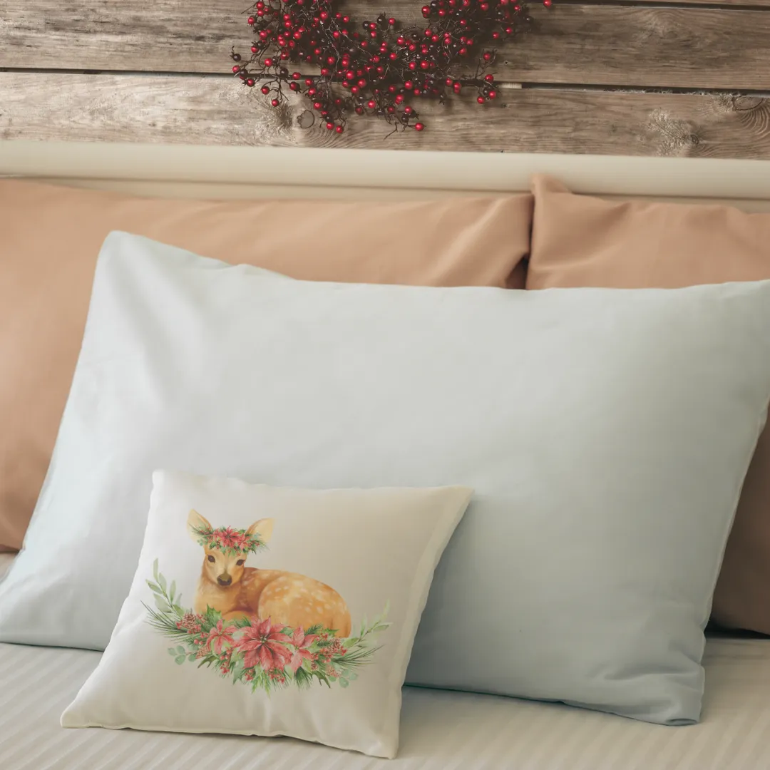 Deer Crown Pillow Cover