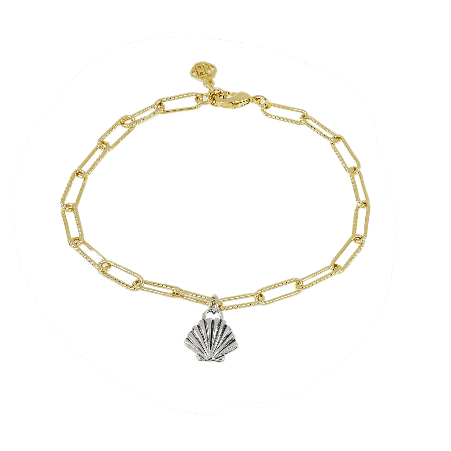 Diamante Charm Bracelet Shell