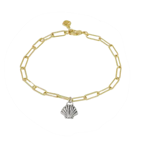 Diamante Charm Bracelet Shell