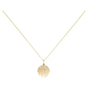 Diamond Disc Satin Necklace