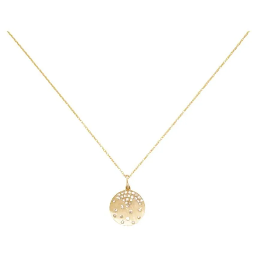 Diamond Disc Satin Necklace