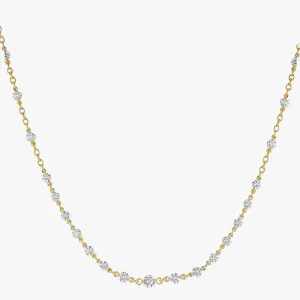 Diamond Station Tennis Necklace