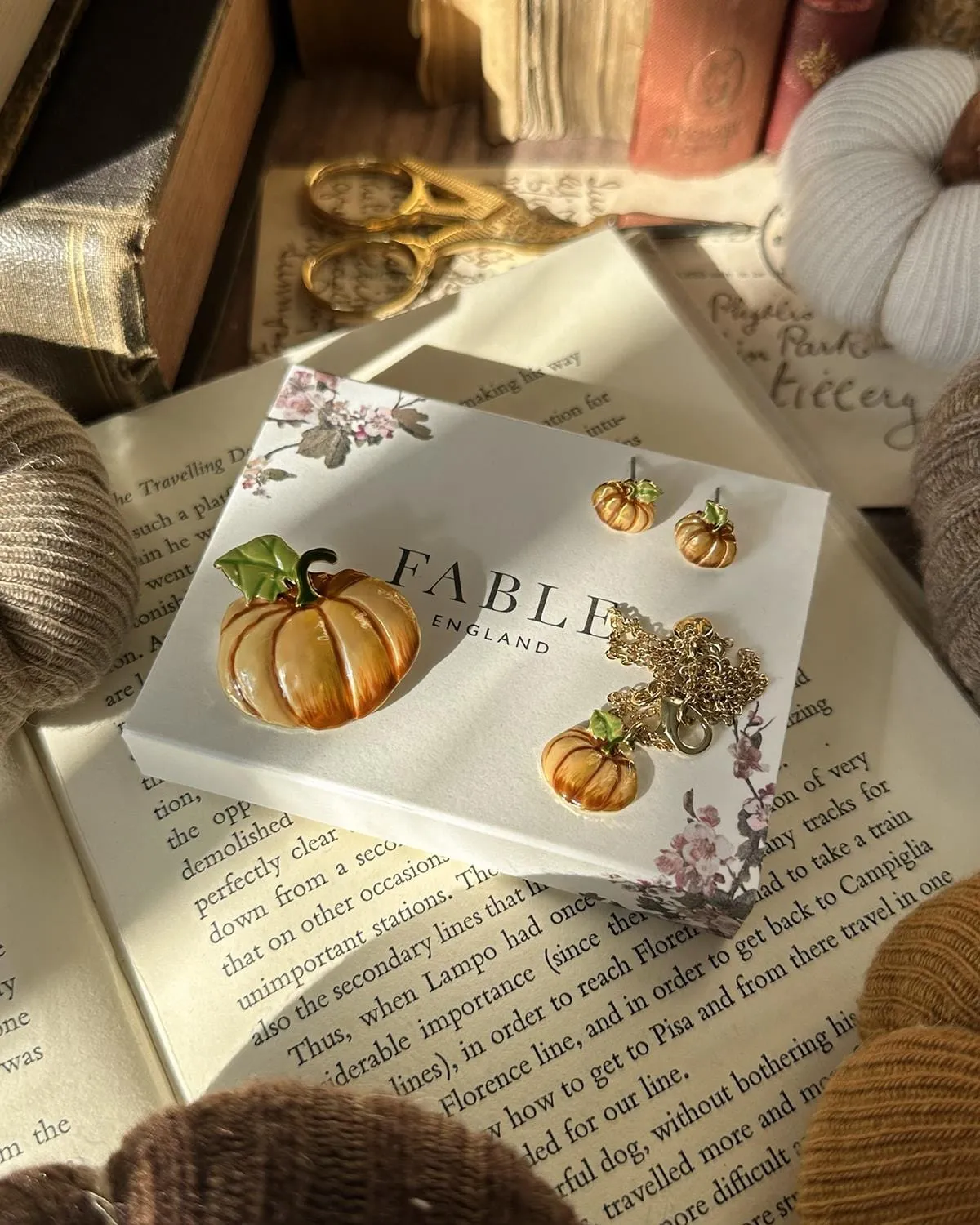 Enamel Pumpkin Brooch