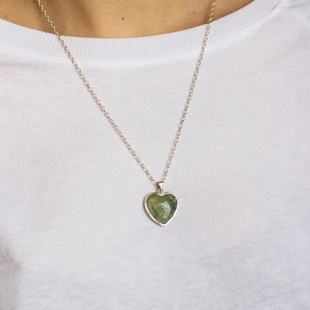 Epidote In Prehnite Necklace