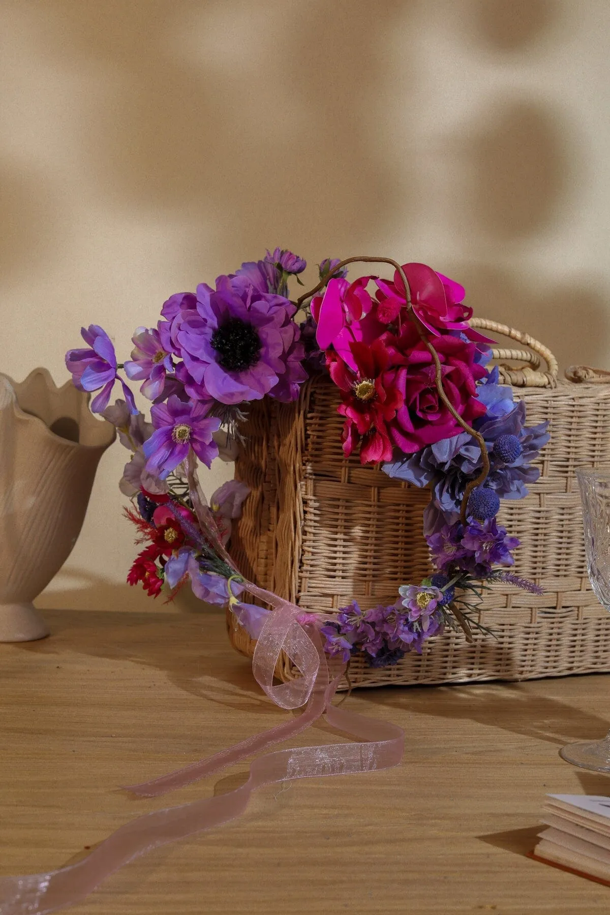 Floral crown Bonnet Bridal Crown Bridgerton Blooms