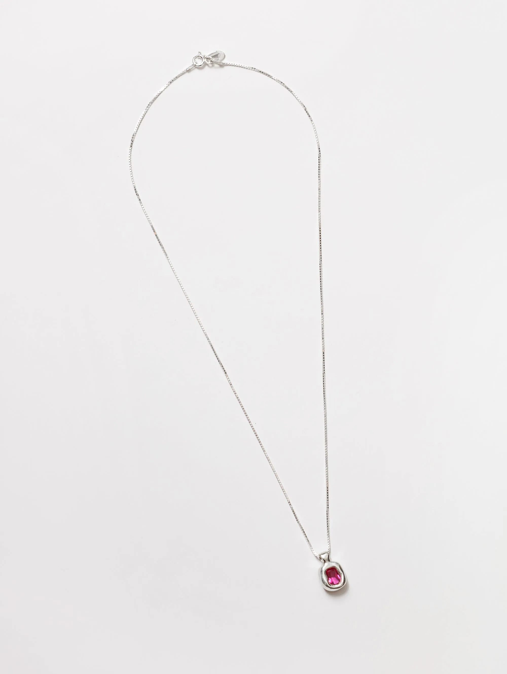 Freya Necklace in Pink and Sterling Silver