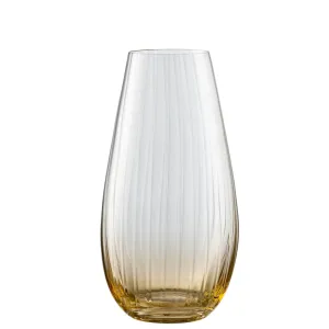 Galway Crystal Erne 9.5" Vase Amber