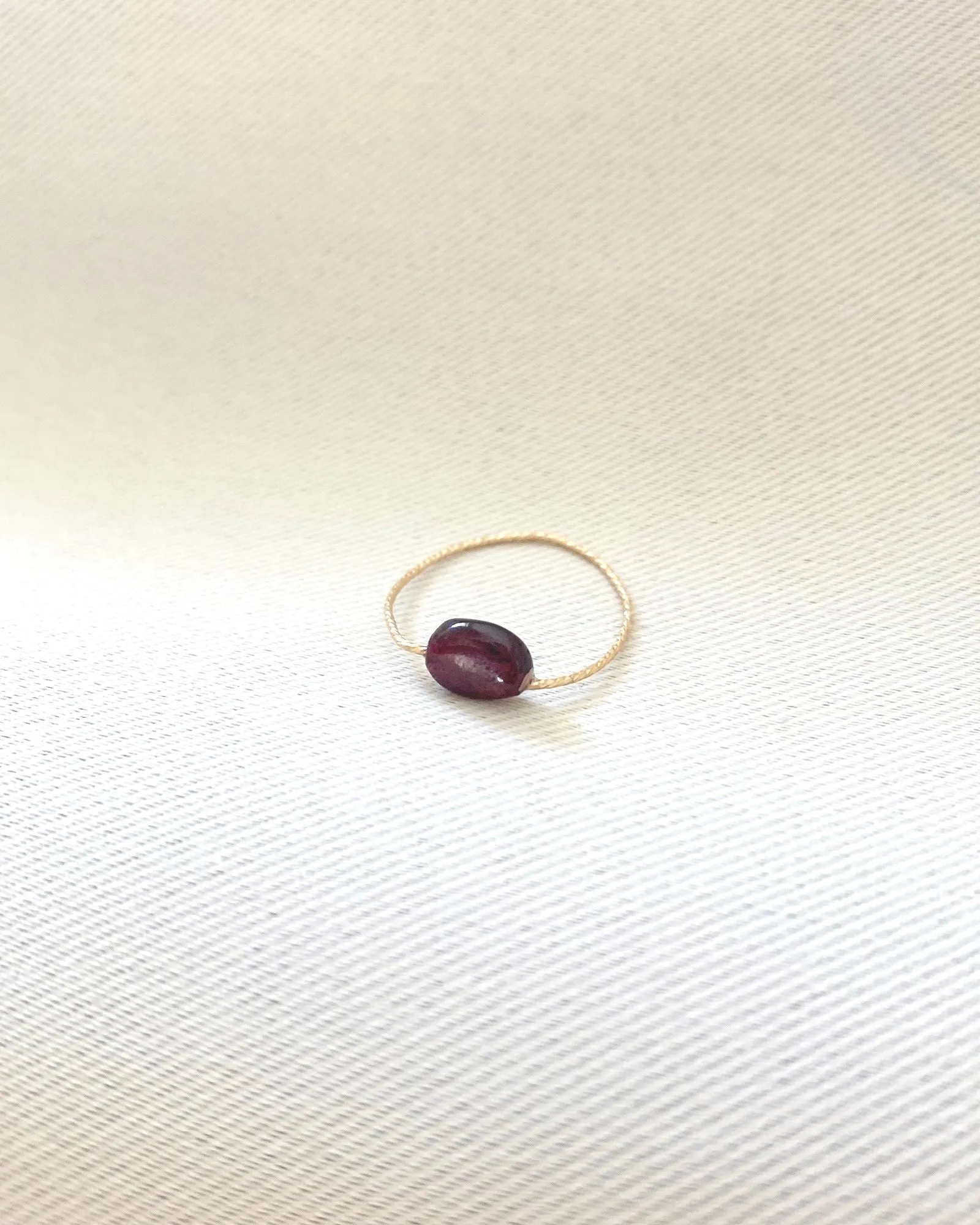 Garnet Daily Serenity Ring