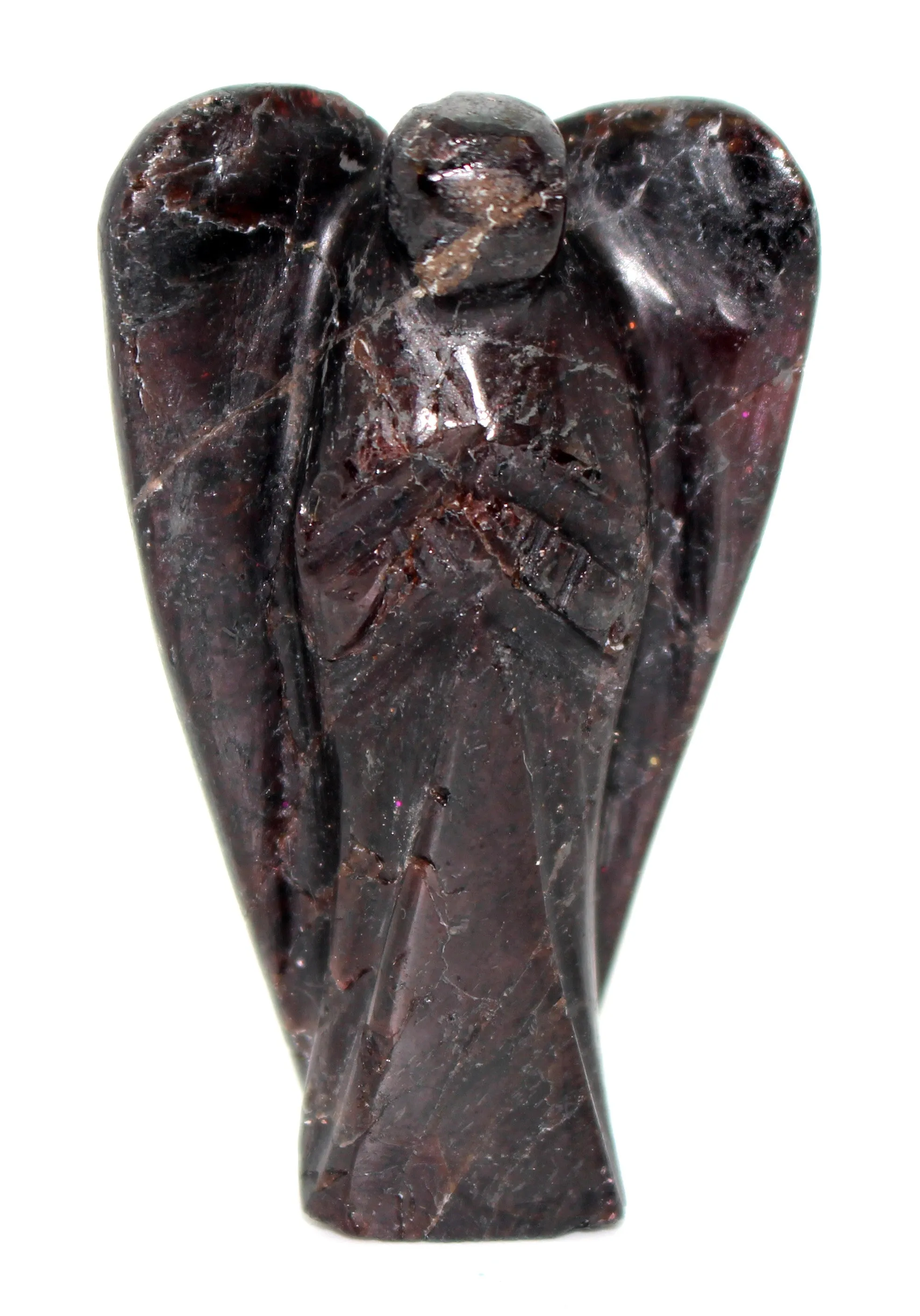 Garnet Polished Angel Carving