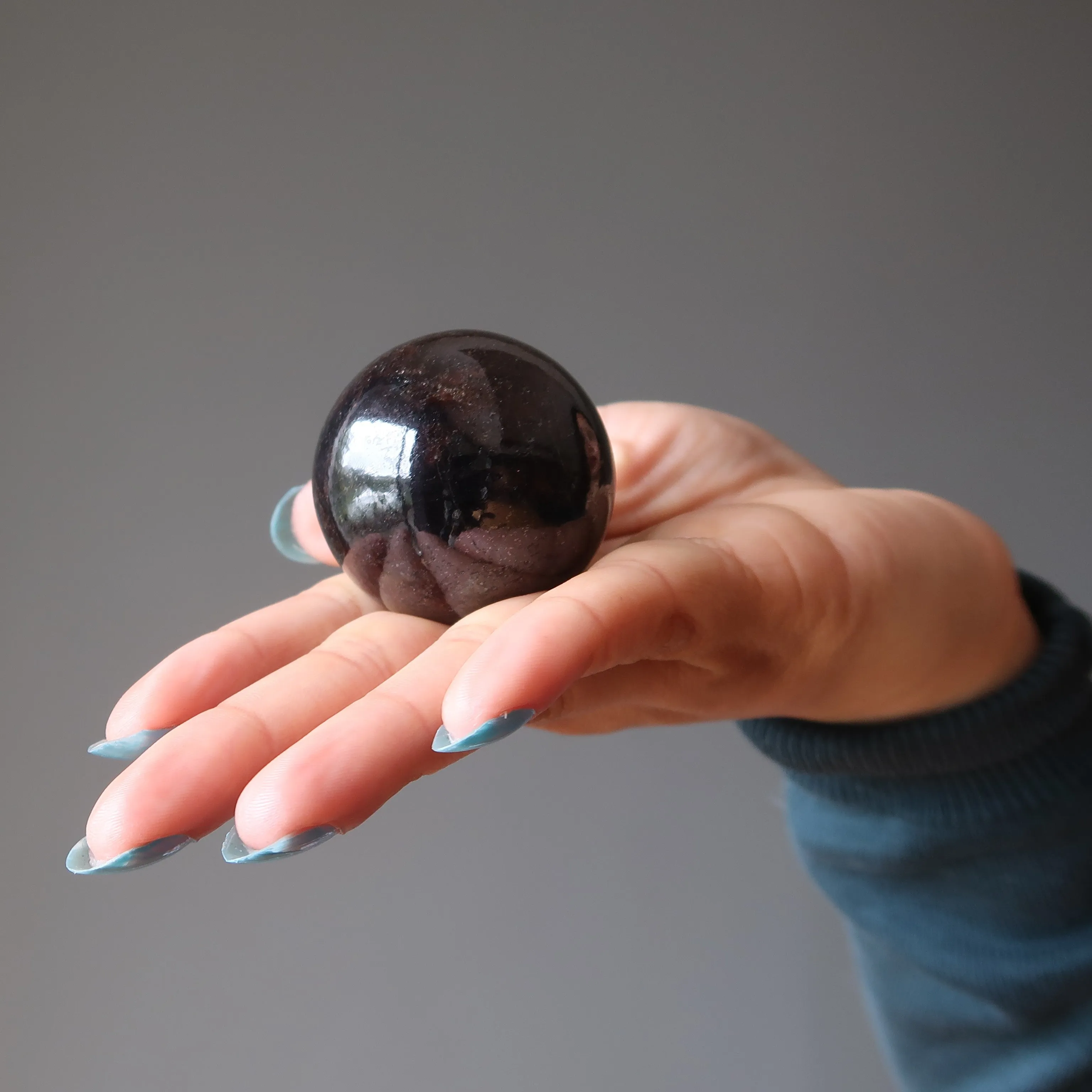 Garnet Sphere Life of Luxury Deep Red Wine Gemstone Crystal Ball