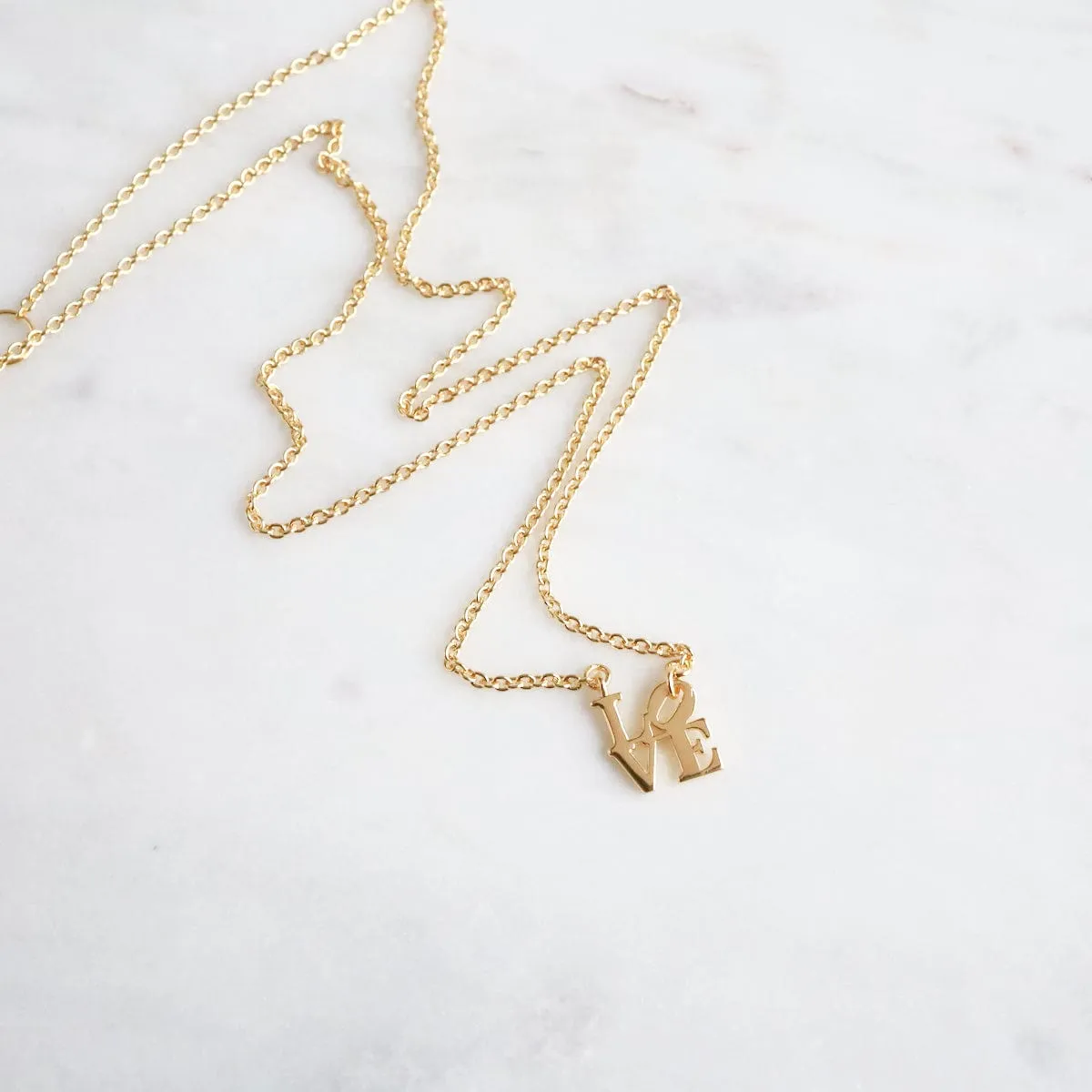 Gold Vermeil Polished Extra Petite LOVE Necklace