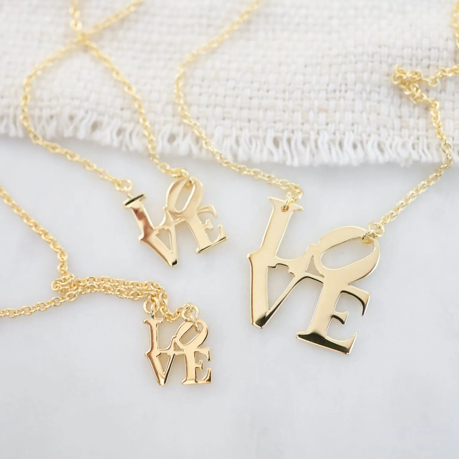 Gold Vermeil Polished Extra Petite LOVE Necklace