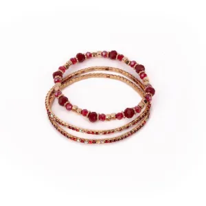 Great Pretenders Boutique Ruby Red Bracelet 3pc Set