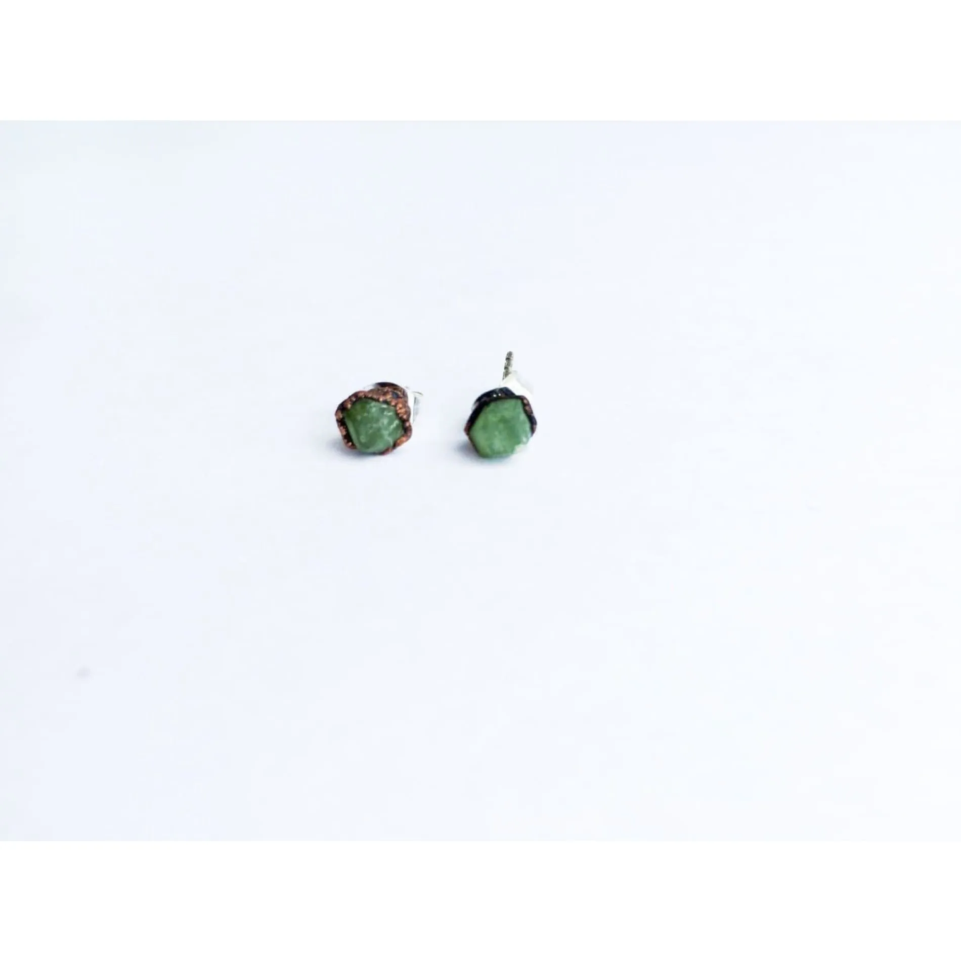 Green Garnet earrings | Green Garnet stud earrings