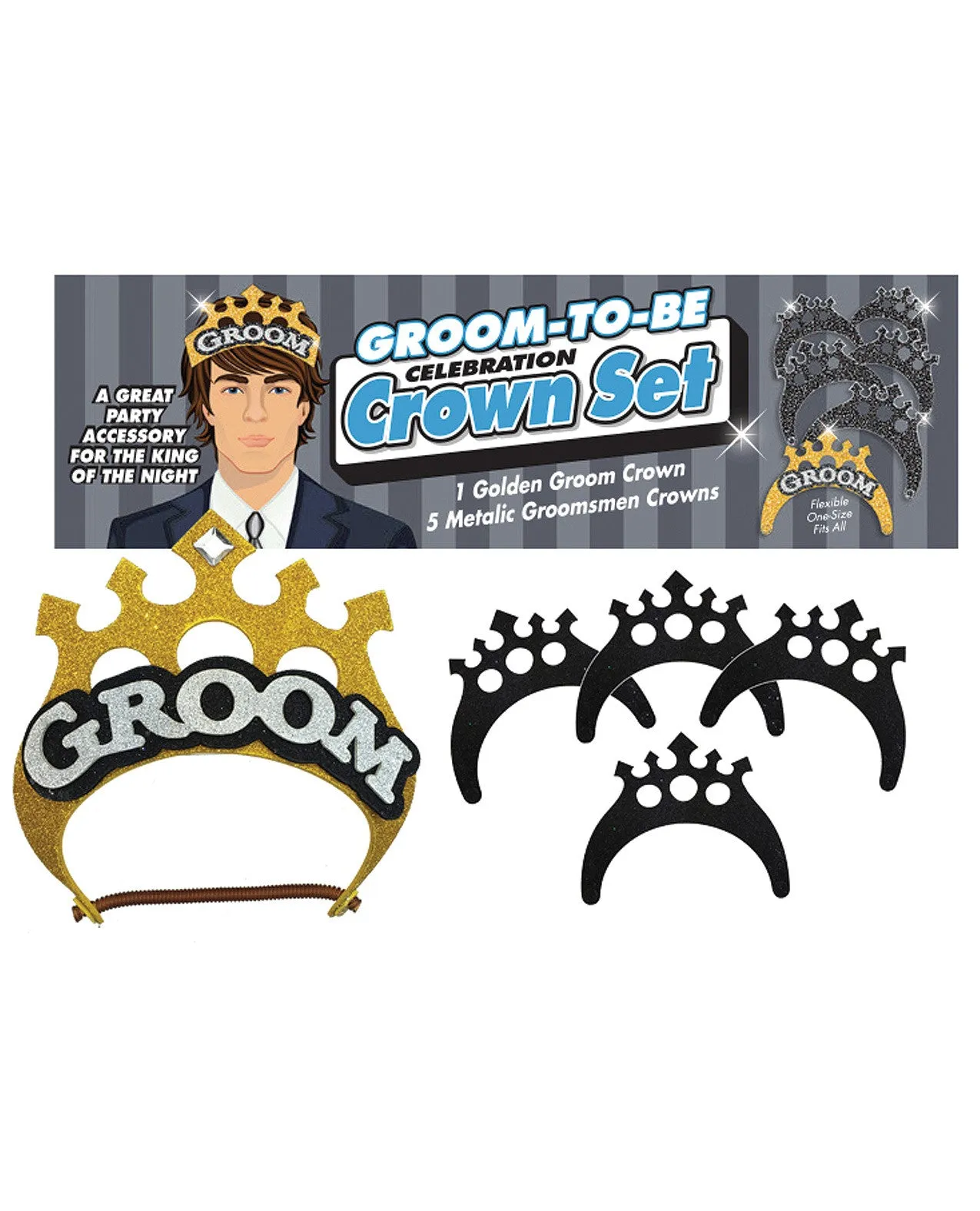 Groom to Be Groom Crown Set