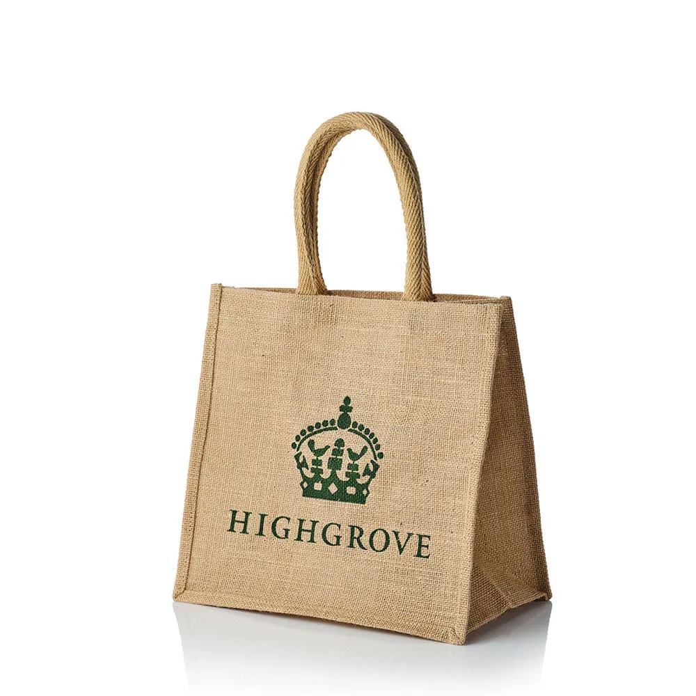 Highgrove Crown Jute Shopping Bag (small)