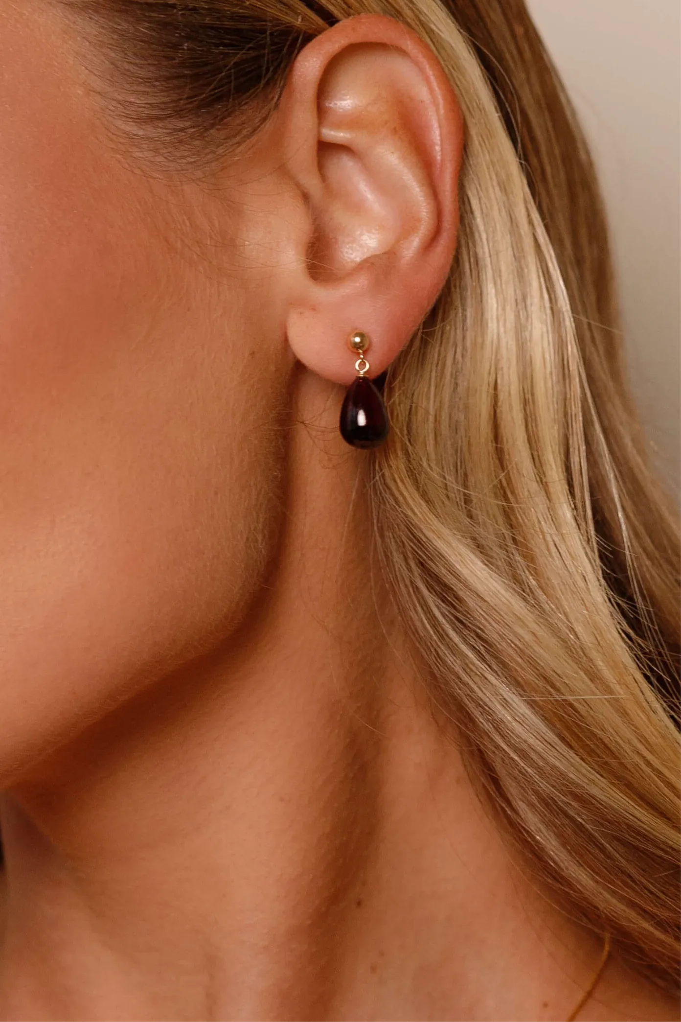 January Garnet Earrings